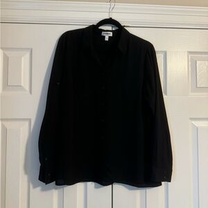 Express black button down large
